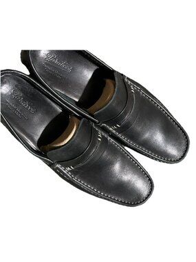 Paraboot US 9 UK 8.5 Veritable Mocassin Loafers Black Shoes Rubber Sole Driving